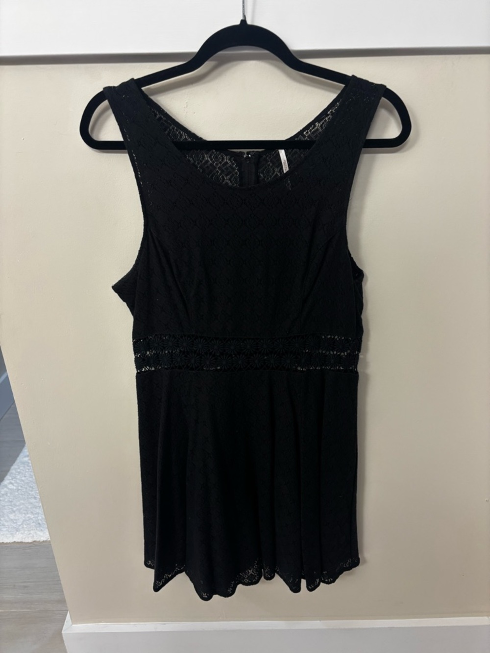 Free People Black Lace Mini Dress